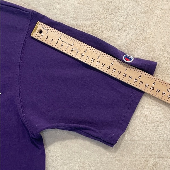 Champion Classic Deep Purple Logo Tee, Size Medium. - Picture 5 of 7